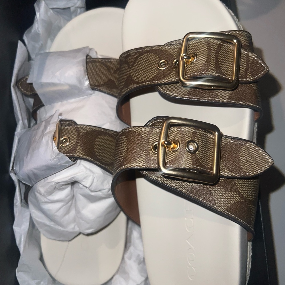 Coach Khaki Chalk Sandals
